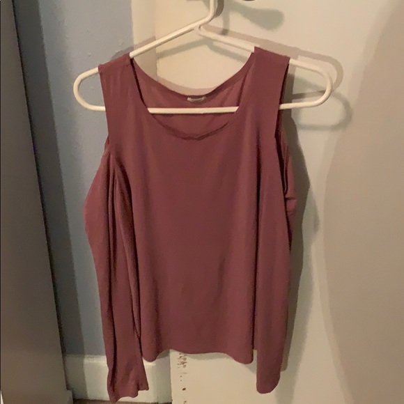 MAUVE COLD SHOULDER TOP - Picture 2 of 2